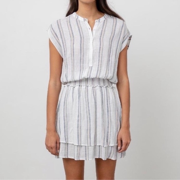 Rails Angelina Ryland Stripe Linen Mini Dress size xsmall - Picture 1 of 8
